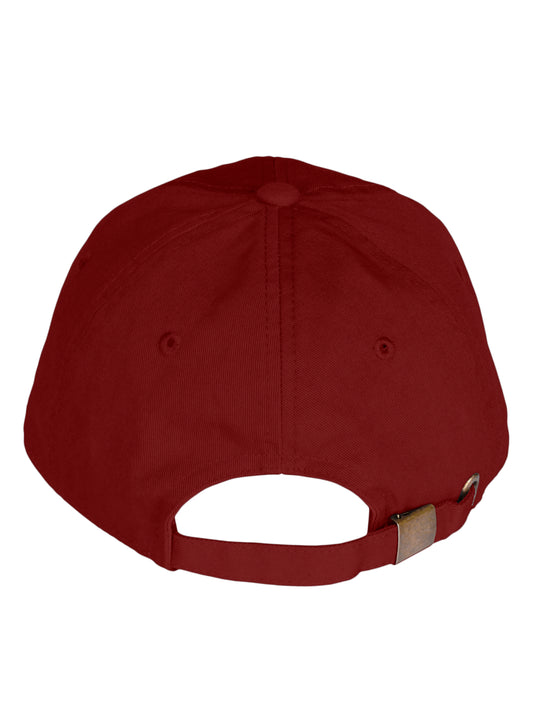 Custom Hat A to Z Initial Letters Classic Baseball Cap, Burgundy Hat White Gold