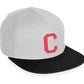 Daxton Classic Snapback White Rose A to Z Letters Flat Bill Visor Cap