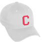 Daxton Classic 3D Varsity White Rose Initial Letters Baseball Dad Hat