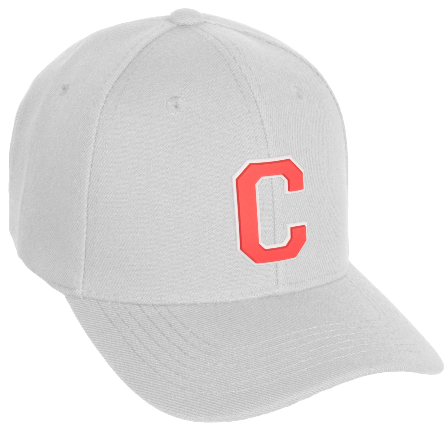 Daxton Classic Structured Baseball Hat Custom A to Z Initial White Rose Letter