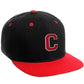 Classic Snapback Hat Custom A to Z Initial Letters, Black Red Cap White Red