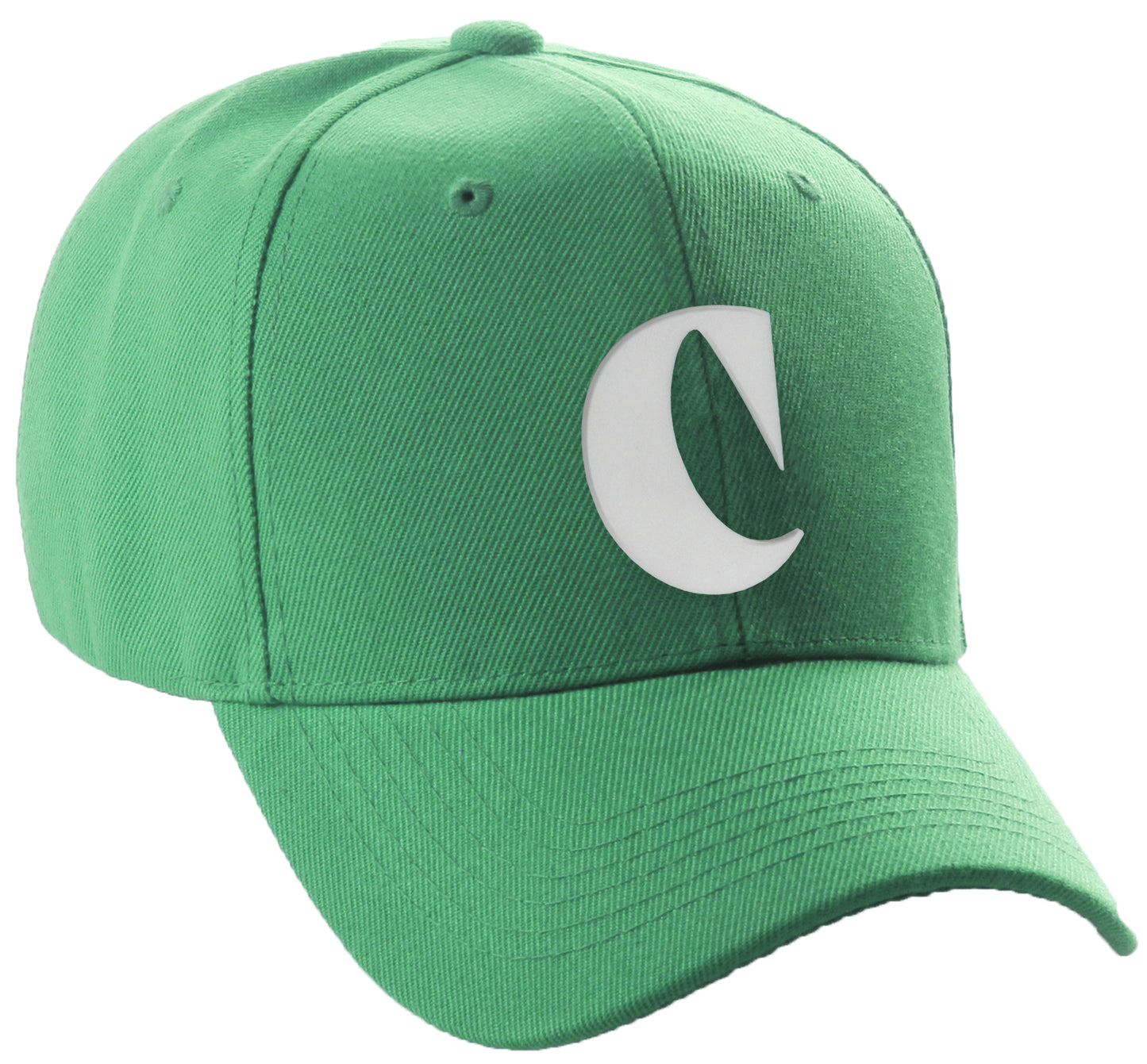 Daxton Structured Curve Visor Bill Baseball hat 3D Capital Alphabet Letters