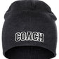 Coach Arch Letters Winter Knit Cuffless Beanie 3D Raised Layers