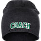 Coach Arch Letters Winter Knit Cuffless Beanie 3D Raised Layers
