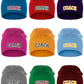 Coach Arch Letters Winter Knit Cuffless Beanie 3D Raised Layers