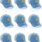 Customized Letter Initial Baseball Hat A to Z Team Colors, Sky Cap White Gold