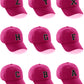 I&W Hatgear Customized Letter Initial Baseball Hat A to Z Team Colors, Hot Pink Hat Wh Blck