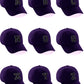 Customized Letter Initial Baseball Hat A to Z Team Colors, Purple Cap White Black