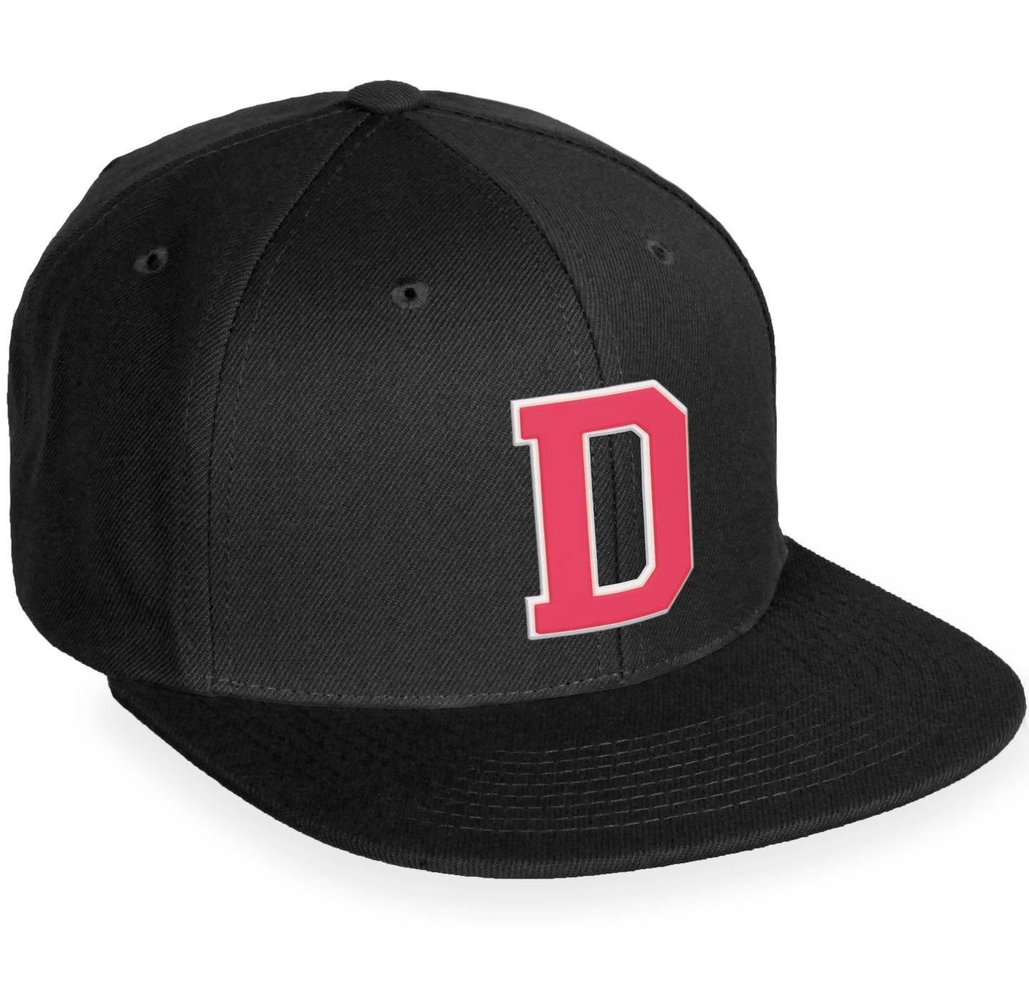 Daxton Classic Snapback White Rose A to Z Letters Flat Bill Visor Cap