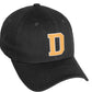 Daxton Classic 3D Varsity White Neon Orange Initial Letters Baseball Dad Hat