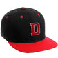 Classic Snapback Hat Custom A to Z Initial Letters, Black Red Cap White Red
