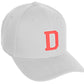 Daxton Classic Structured Baseball Hat Custom A to Z Initial White Rose Letter