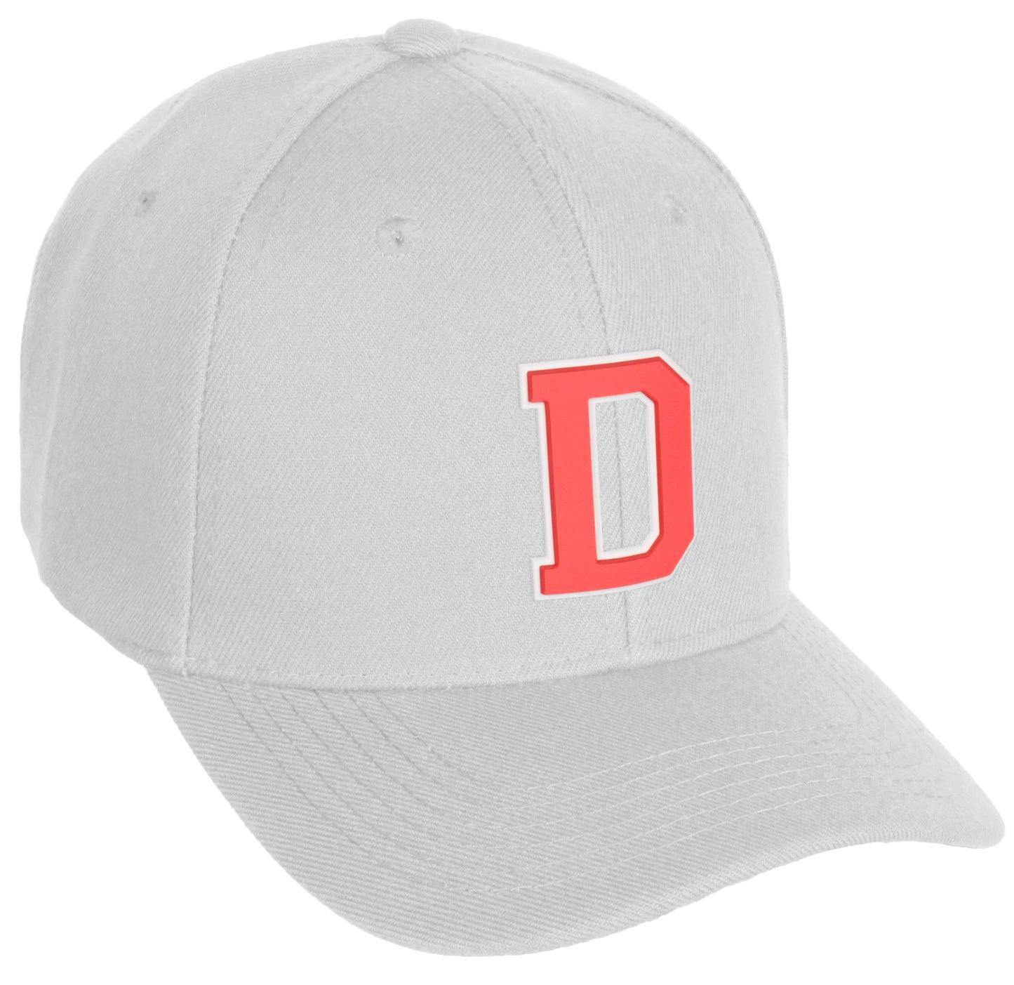 Daxton Classic Structured Baseball Hat Custom A to Z Initial White Rose Letter