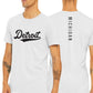 Daxton Adult Unisex Tshirt Detroit Script with Michigan Vertical on the Back