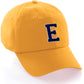 I&W Hatgear Customized Letter Initial Baseball Hat A to Z Team Colors, Gold Cap White Navy