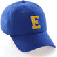 I&W Hatgear Customized Letter Initial Baseball Hat A to Z Team Colors, Blue Cap White Gold