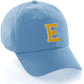 Customized Letter Initial Baseball Hat A to Z Team Colors, Sky Cap White Gold