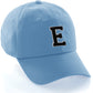 Customized Letter Initial Baseball Hat A to Z Team Colors, Sky Cap White Black
