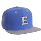 Classic Snapback hat Custom A to Z Initial Letters, Blue Gray Cap Black White