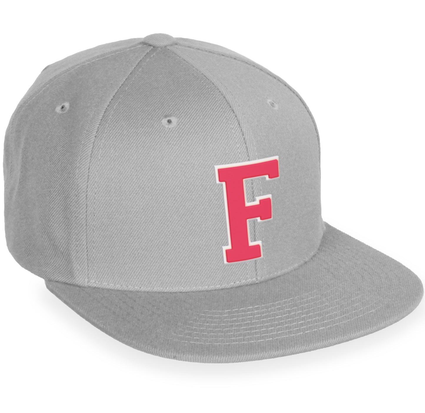 Daxton Classic Snapback White Rose A to Z Letters Flat Bill Visor Cap
