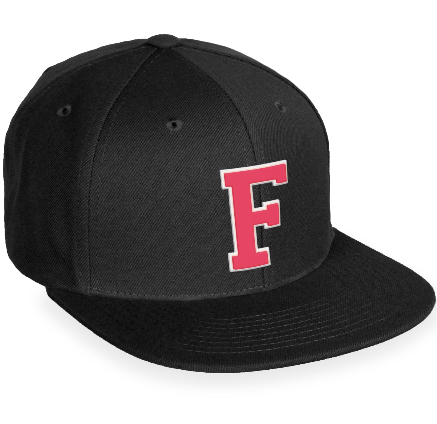 Daxton Classic Snapback White Rose A to Z Letters Flat Bill Visor Cap