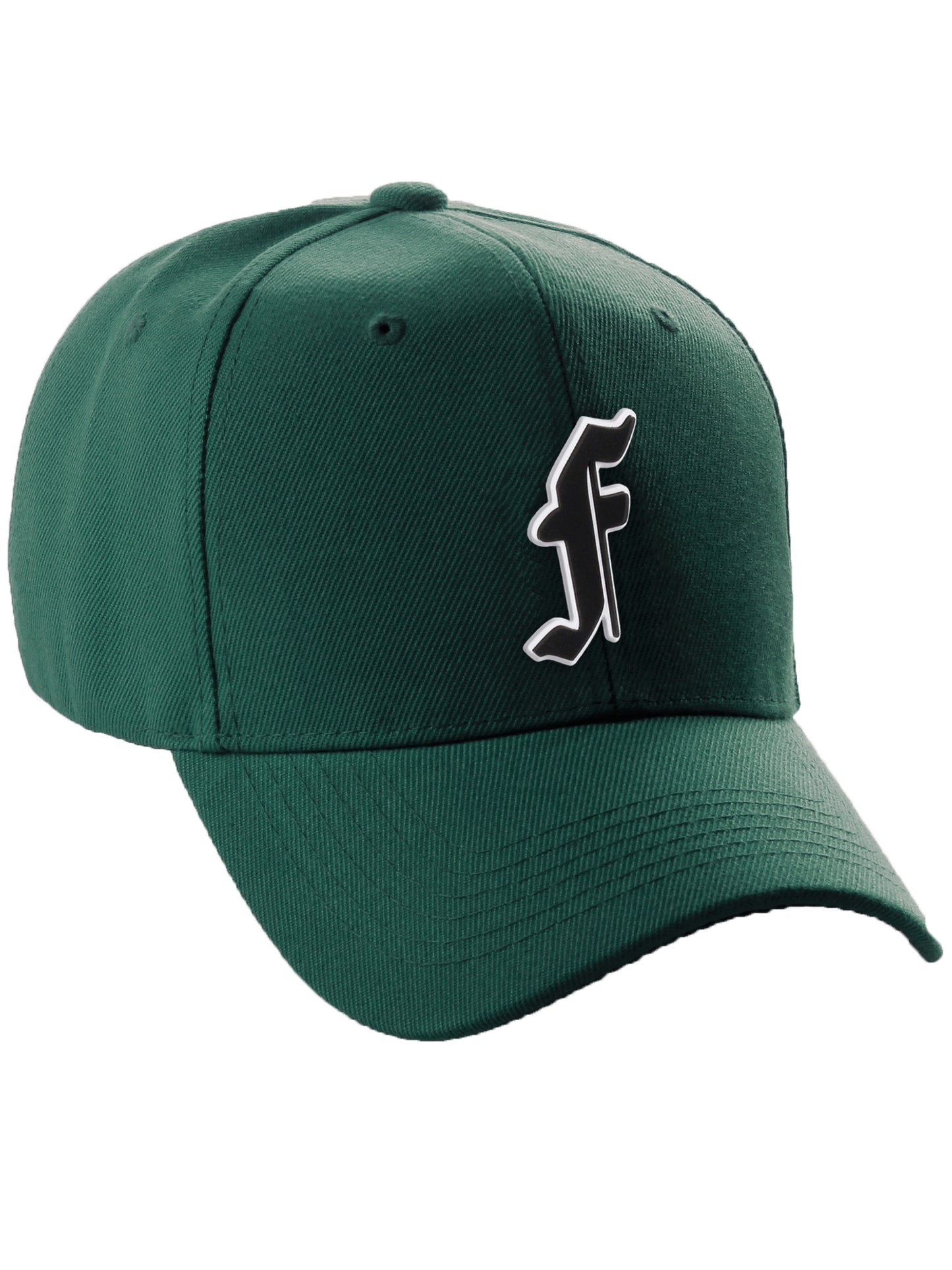 Daxton Structured Baseball Hat Cap Old English A to Z Letter Number Initial