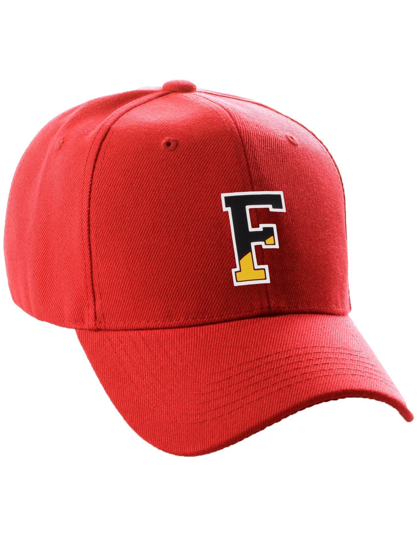 Daxton Two Tone Initial Numbers Letters Structured Red Hat