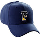 Daxton Two Tone Initial Numbers Letters Structured Baseball Navy Hat
