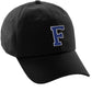 I&W Hatgear Customized Letter Initial Baseball Hat A to Z Team Colors,Black Cap White Blue