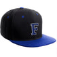 Classic Snapback Hat Custom A to Z Initial Letters, Black Royal Cap White Royal