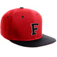 Classic Snapback Hat Custom A to Z Initial Letters, Red Black Cap White Black