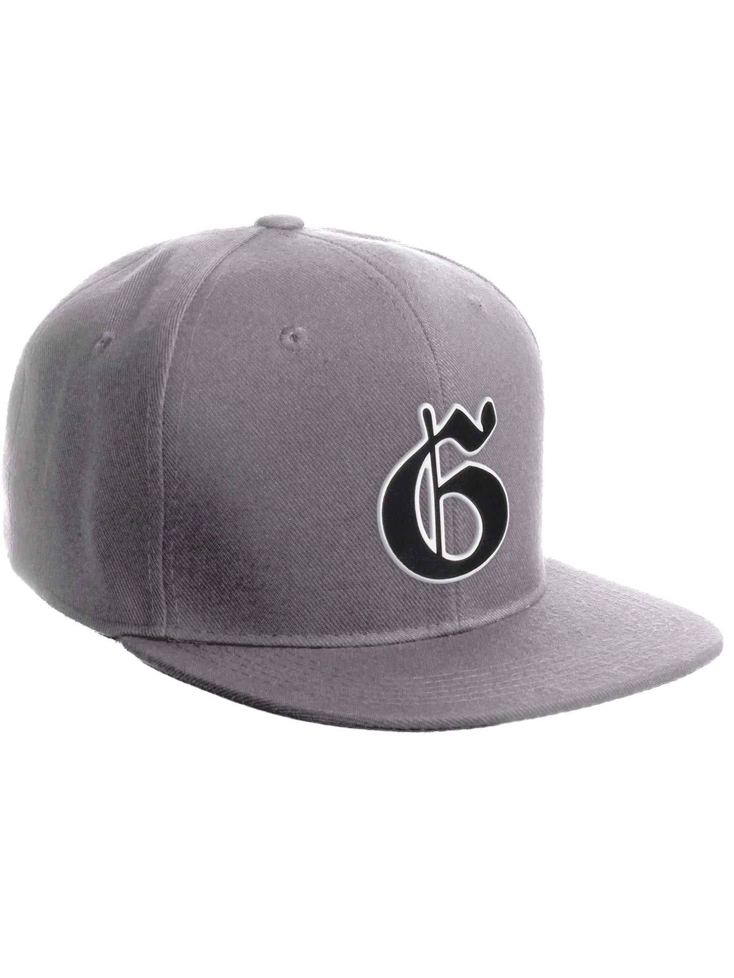 Daxton Classic Snapback Old English Alphabet A to Z Numbers Initials Flat Bill Visor Cap