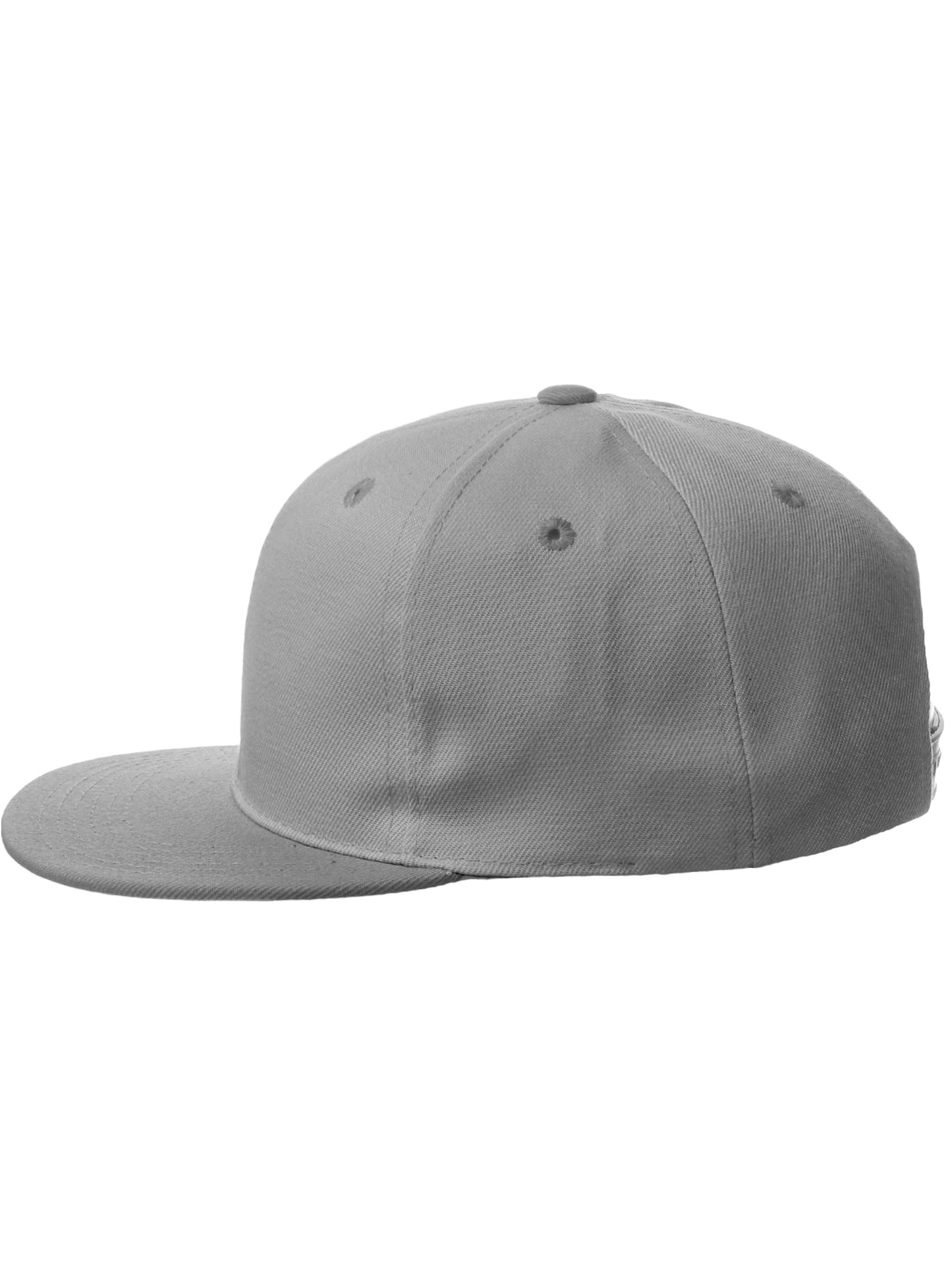 Classic Snapback Hat Custom A to Z Initial Letters, Light Grey Cap White Black