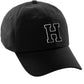 Custom Hat A to Z Initial Letters Classic Baseball Cap, Black Hat White Black