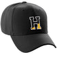 Daxton One Size Two Tone Initial Numbers Letters Structured Baseball Hat