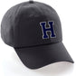 Custom Hat A to Z Initial Letters Classic Baseball Cap, Charcoal Hat White Navy