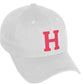 Daxton Classic 3D Varsity White Rose Initial Letters Baseball Dad Hat