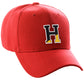 Daxton Two Tone Initial Numbers Letters Structured Red Hat