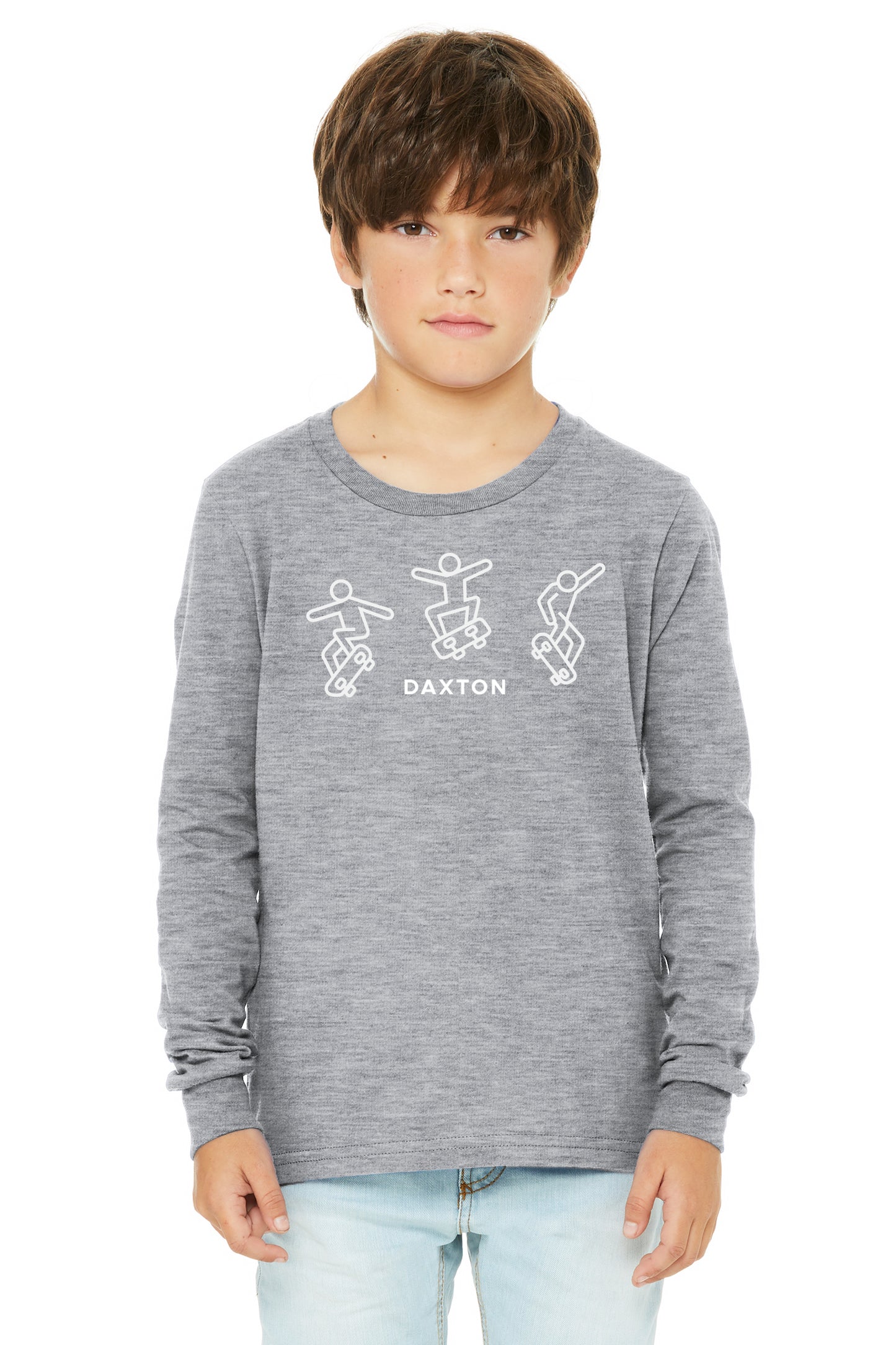 Daxton Youth Long Sleeve Skating Tee Basic Tshirt Tops