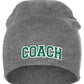 Coach Arch Letters Winter Knit Cuffless Beanie 3D Raised Layers