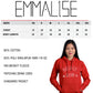 Emmalise Women's Hockey Mom Custom Number Round Neck Short Sleeve and Pullover Hoodie Fleece Sweatshirt