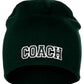 Coach Arch Letters Winter Knit Cuffless Beanie 3D Raised Layers