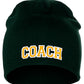 Coach Arch Letters Winter Knit Cuffless Beanie 3D Raised Layers