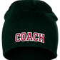Coach Arch Letters Winter Knit Cuffless Beanie 3D Raised Layers