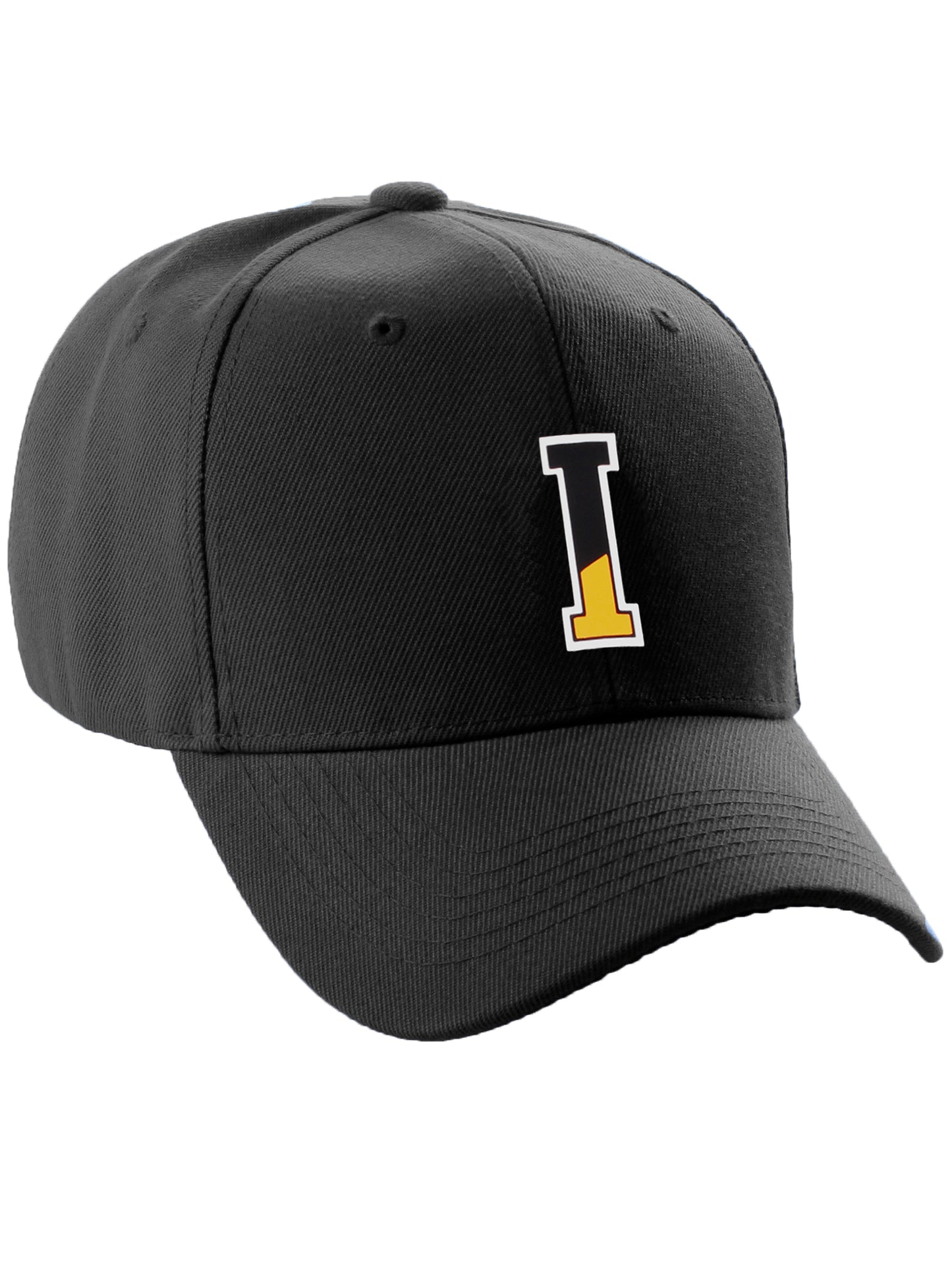 Daxton One Size Two Tone Initial Numbers Letters Structured Baseball Hat