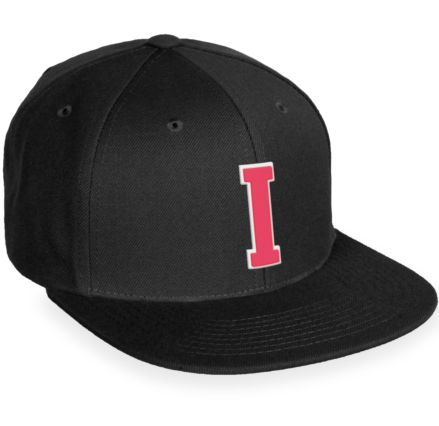 Daxton Classic Snapback White Rose A to Z Letters Flat Bill Visor Cap