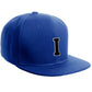 Classic Snapback Hat Custom A to Z Initial Letters, Royal Cap White Black