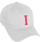 Daxton Classic 3D Varsity White Rose Initial Letters Baseball Dad Hat