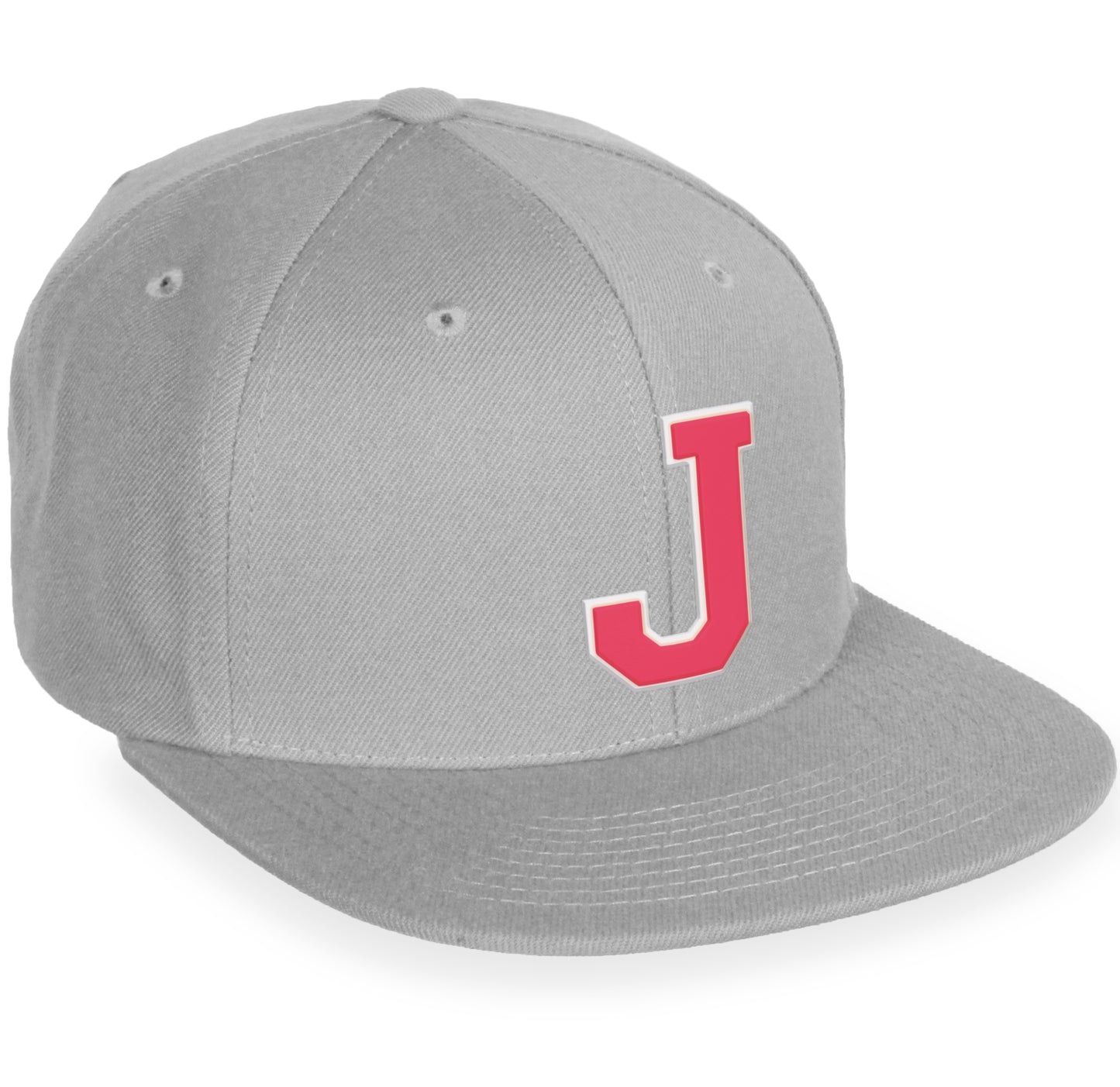 Daxton Classic Snapback White Rose A to Z Letters Flat Bill Visor Cap