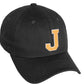 Daxton Classic 3D Varsity White Neon Orange Initial Letters Baseball Dad Hat